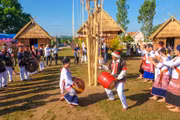 Tiếng trống kơ-toang luôn gắn với các lễ hội truyền thống và sinh hoạt cộng đồng của người Chăm H’roi. Ảnh: Ngọc Nhuận