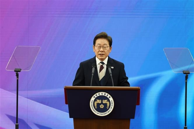 Tổng thống Lee Jae Myung. Ảnh: THX/TTXVN tong-thong-han-quoc-lee-jae-myung-anh-txh-ttxvn.jpg