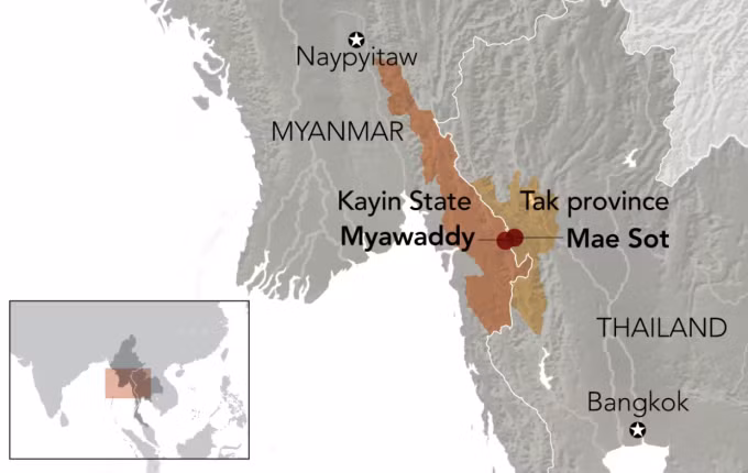 vijh-tri-thi-tran-myawaddy-bang-kayin-myanmar-va-quan-mae-sot-tinh-tak-thai-lan-anh-nikkei.png