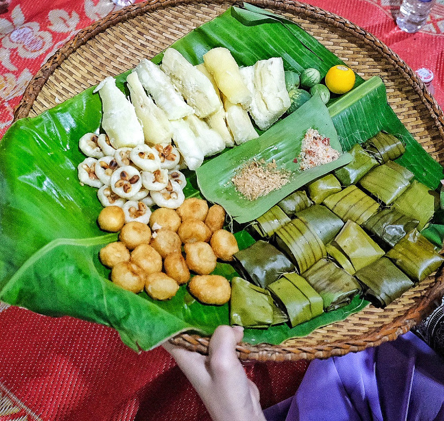 នំដំឡូងមី នៅភូមិទេសចរណ៍សហគមន៍ Mo Ha Dap ។ រូបថត៖ Hoang Ngoc img-1949.jpg