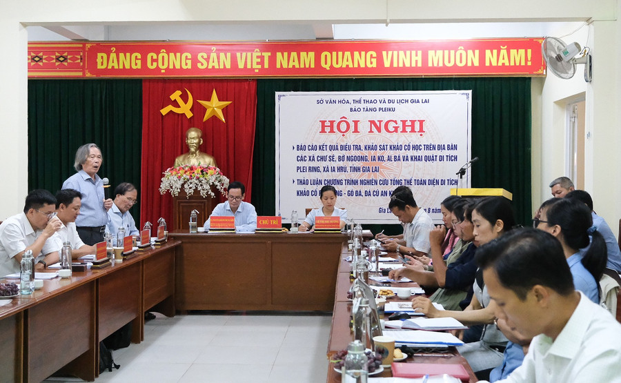 Phó giáo sư, Tiến sĩ Nguyễn Khắc Sử đóng góp ý kiến tại hội nghị. Ảnh: Hoàng Ngọc dscf0060-2.jpg
