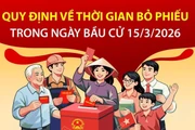 Quy định về thời gian bỏ phiếu trong ngày bầu cử 15/3