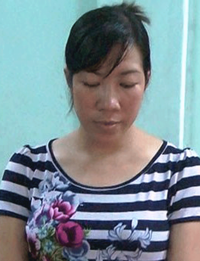 Đối tượng Hòa tại cơ quan điều tra. Ảnh: Nhật Minh