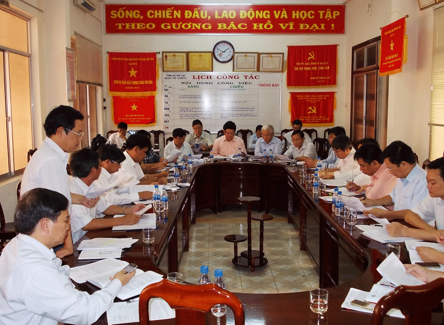 Ban Tổ chức Trung ương Đảng làm việc với Ban Tổ chức Tỉnh ủy Gia Lai về công tác tổ chức-xây dựng Đảng của tỉnh. Ảnh: Thanh Nhật