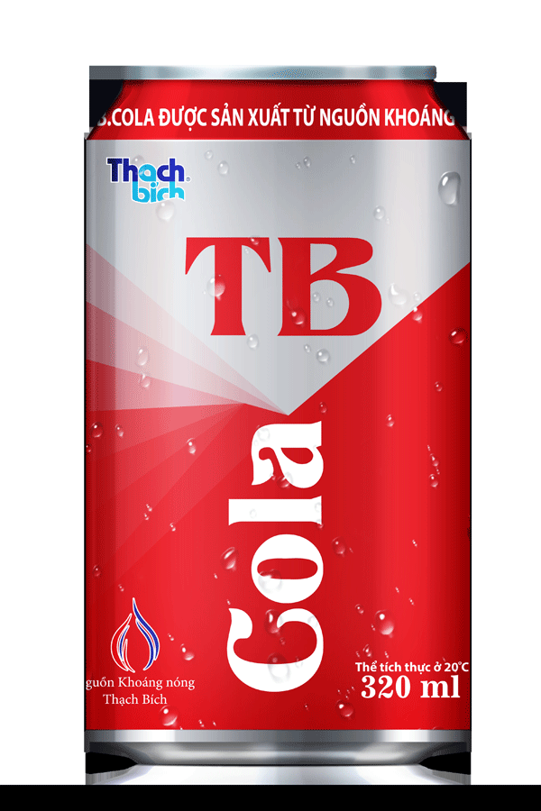 Nước giải khát TB Cola-Đậm đà vị khoáng lon 320 ml.