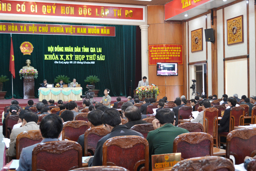 Kỳ họp thứ 6-HĐND tỉnh khóa X. Ảnh: Lê Hòa 