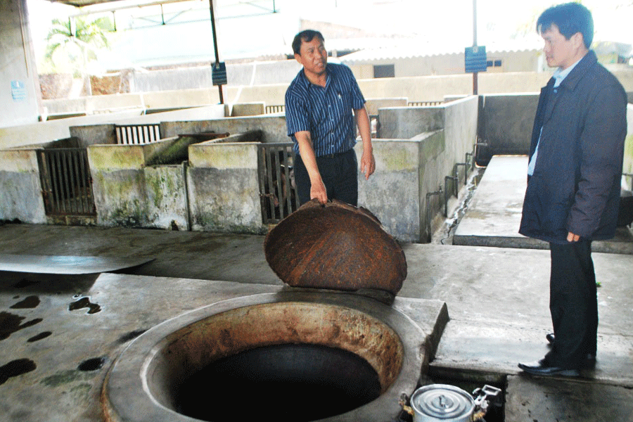 Lò mổ gia súc tập trung của ông Vũ Thế Kỳ. Ảnh: Nguyễn Tú Lò mổ gia súc tập trung của ông Vũ Thế Kỳ. Ảnh: Nguyễn Tú