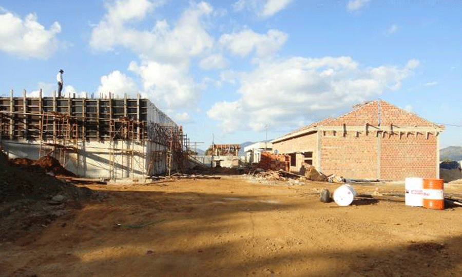 Công trình nước tại xã Biển Hồ đang được khẩn trương thi công. Ảnh: Quang Văn Công trình nước tại xã Biển Hồ đang được khẩn trương thi công. Ảnh: Quang Văn