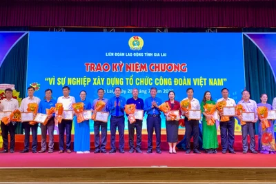 Gia Lai: Tặng kỷ niệm chương "Vì sự nghiệp xây dựng tổ chức Công đoàn Việt Nam" cho 181 cá nhân