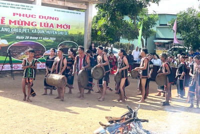 Gia Lai: Phục dựng Lễ mừng lúa mới của đồng bào Jrai ở làng Greo Pết