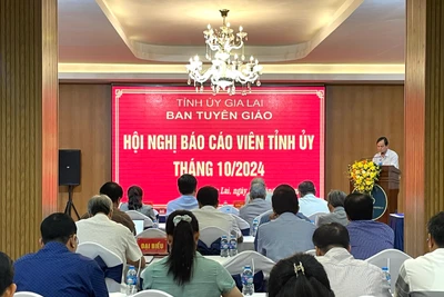 Gia Lai: 115 đại biểu tham dự hội nghị báo cáo viên Tỉnh ủy tháng 10-2024