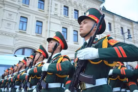 Bộ đội Việt Nam tham gia duyệt binh tại Quảng trường Đỏ: Oai nghiêm sải bước