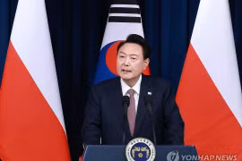 Tổng thống Hàn Quốc Yoon Suk-yeol sẽ không tham dự phiên điều trần luận tội đầu tiên. Ảnh Yonhap