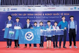 Học sinh Trường Tiểu học, THCS và THPT Sao Việt tại vòng loại quốc gia kỳ thi Olympic Toán học quốc tế TIMO năm học 2024-2025 (ảnh đơn vị cung cấp).