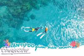 Lặn tự do giữa biển xanh