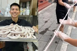 TikToker 'Thế Lòng Se Điếu' quảng cáo đoạn lòng lợn dài 40m là ai?