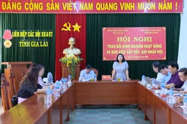 Hội Khuyến học 2 tỉnh Gia Lai và Bình Định họp bàn việc sáp nhập 