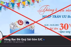 Fanpage công ty SJC bất ngờ bị mạo danh giữa cơn sốt giá vàng