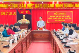 Phó Bí thư Tỉnh ủy Nguyễn Ngọc Lương phát biểu chỉ đạo tại hội nghị. Ảnh: P.D