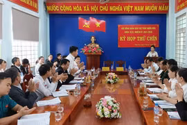 Quang cảnh tại kỳ họp thứ 9 HĐND thị trấn Nhơn Hòa, huyện Chư Pưh. Ảnh: T.N