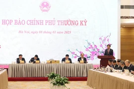 Quang cảnh buổi Họp báo Chính phủ thường kỳ trước thềm Tết Nguyên đán 2025. (Ảnh VGP). Nguồn baophapluat.vn