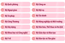 Chính phủ nhiệm kỳ Quốc hội khóa XVI có 14 Bộ, 3 cơ quan ngang Bộ