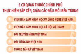Sắp xếp, tinh gọn tổ chức bộ máy bên trong của 3 cơ quan ngang bộ và 5 cơ quan thuộc Chính phủ