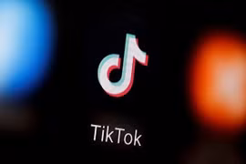 Logo TikTok. Ảnh REUTERS