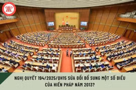 Ban hành Nghị quyết sửa đổi, bổ sung Hiến pháp năm 2013 có hiệu lực từ ngày 19-6-2025