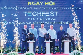 Giám đốc Sở Khoa học và Công nghệSở KH-CN tổ chức thành công Ngày hội khởi nghiệp ĐMST tỉnh Gia Lai năm 2024. Ảnh: T.D