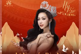 Hoa hậu Lê Nguyễn Bảo Ngọc cùng dàn mẫu diện váy cưới thổ cẩm