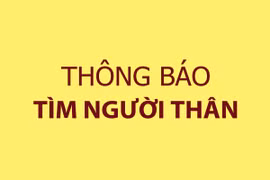 Thông báo tìm người thân