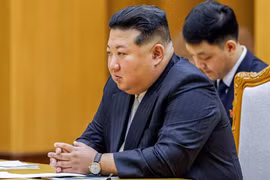 Nhà lãnh đạo Triều Tiên Kim Jong-un. Ảnh: Dịch vụ báo chí Bộ Quốc phòng Nga