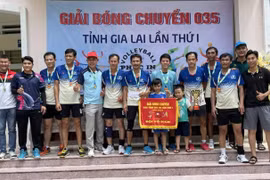 Giải bóng chuyền nam O35 tỉnh Gia Lai lần thứ I năm 2025 đã diễn ra trong không khí sôi nổi và hấp dẫn.