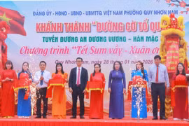 Phường Quy Nhơn Nam khánh thành công trình “Đường cờ Tổ quốc”.