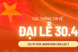 Thông tin cần lưu ý về Đại lễ tại TP HCM từ ngày 25-4 đến 30-4