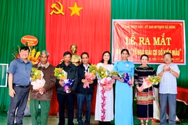 Lễ ra mắt mô hình Tổ hòa giải cơ sở kiểu mẫu thôn 4 (xã Đông, huyện Kbang). Ảnh: M.P