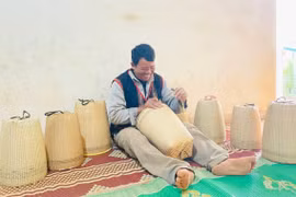 Làng Hle giữ nghề đan lát truyền thống 