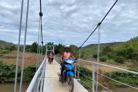 Cầu treo nối nhịp bờ vui