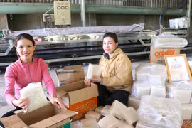 Làm giàu từ hạt gạo quê hương. Ảnh: Ngọc Minh