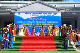 An Khê: Nhiều hoạt động kỷ niệm 1985 năm khởi nghĩa Hai Bà Trưng và 115 năm Ngày Quốc tế Phụ nữ 8-3. Ảnh: Thế Huynh