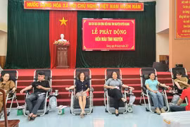 Kbang: 600 người tham gia hiến máu tình nguyện. Ảnh: Thúy An 