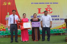 Làng Đăk Giang II đạt chuẩn nông thôn mới. Ảnh: Hà Duyệt