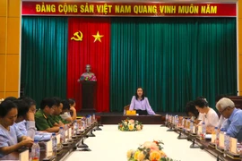 An Khê họp triển khai công tác phối hợp tổ chức kỳ thi tốt nghiệp THPT. Ảnh: Ngọc Minh