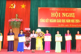 An Khê: 112 cá nhân đạt danh hiệu chiến sĩ thi đua cấp tỉnh, cấp cơ sở. Ảnh: Ngọc Minh