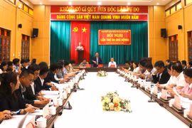 Hội nghị lần thứ 20 Ban Chấp hành Đảng bộ thị xã An Khê khóa XVII (mở rộng). Ảnh: Ngọc Minh