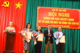 Bà Nguyễn Thị Châu giữ chức Trưởng Ban Tuyên giáo và Dân vận Thị ủy An Khê. Ảnh: Ngọc Minh