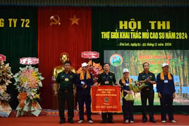 Trần Văn Huấn đạt bàn tay vàng hội thi thợ giỏi khai thác mủ cao su Công ty 72