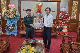 Lãnh đạo Báo Gia Lai thăm và chúc mừng các đơn vị quân đội