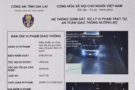 Gia Lai: Cảnh báo, xử phạt 2 ô tô 28 lần phạm lỗi tốc độ, tổng mức phạt gần 120 triệu đồng